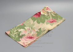 Образец, отрез старинной ткани «Пионы», Трёхгорная мануфактура, г. Москва, 1-я четв. 20 в.