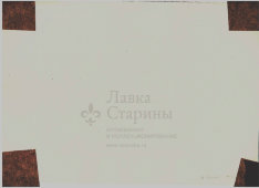 Советская антикварная гравюра «Дворик водовозов в Сущеве, Казанский переулок», гравер Павлов И. Н., 1925 г.