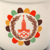 Сувенирный стакан с эмблемой XXII летних олимпийских игр в Москве​, Олимпиада-80, Рига, 1980 г.