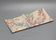 Образец, отрез старинной ткани с цветочным принтом, Трёхгорная мануфактура, г. Москва, 1-я четв. 20 в.