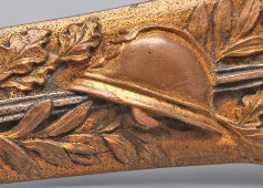 Старинный бронзовый нож для писем периода Первой мировой войны, автор H. Chevalier, Франция, 1914-18 гг.