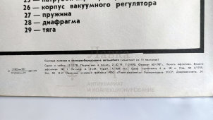 Учебный плакат «Прерыватели-распределители» из серии «Система питания и оборудования автомобиля», худ. Добровольский В. Н., изд-во ДОСААФ СССР, Одесса, 1979 г.