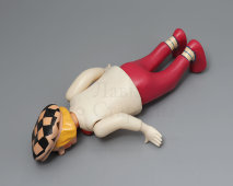 Советская игрушка, кукла «Клоун Олег Попов» на резинках, целлулоид, 1960-е