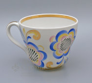 Большая чайная пара, 900 мл, фарфор, живопись, Вербилки, 1950-60 гг.