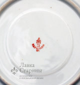 Большая чайная пара, 900 мл, фарфор, живопись, Вербилки, 1950-60 гг.