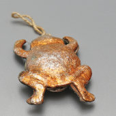 Винтажная ёлочная игрушка «Лягушка», довоенный картонаж, СССР, 1930-40 гг.