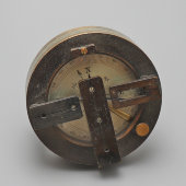 Старинный геодезический прибор, буссоль, компас, латунь, стекло, Европа, кон. 19 в.