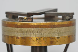 Старинный геодезический прибор, буссоль, компас, латунь, стекло, Европа, кон. 19 в.