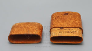 Старинный футляр, пенал из карельской березы, Франция, нач. 20 в.