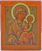 Живописная икона Божией Матери «Грузинская», дерево, Россия, 1990-е