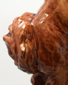 Большая скульптура «Якутка с собакой», майолика, СХФ №1, СССР, 1950-60 гг.