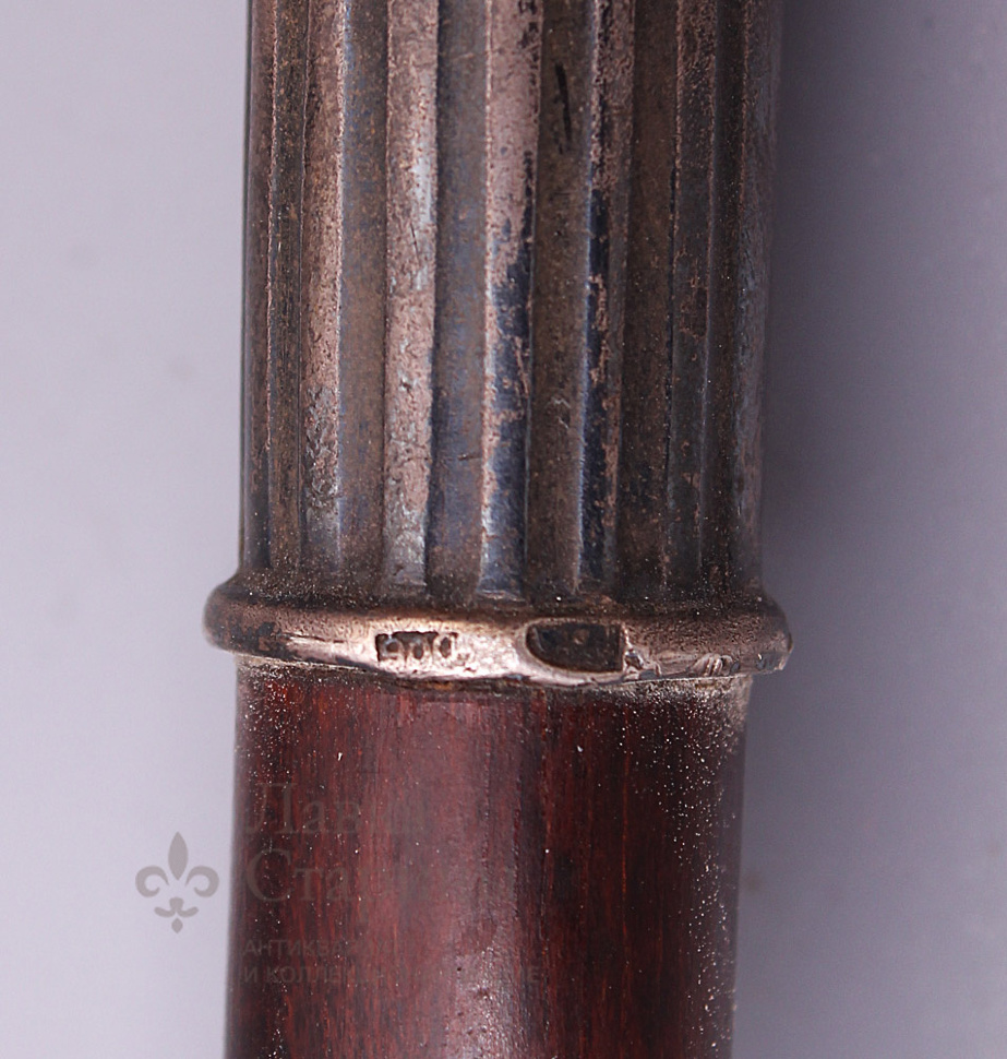 Трость с серебряной ручкой, серебро 900 пр., Европа, кон. 19, нач. 20 в.