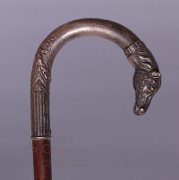 Трость с серебряной ручкой, серебро 900 пр., Европа, кон. 19, нач. 20 в.
