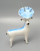 Авторская статуэтка, подставка для ювелирных украшений «Благородный олень», скульптор Солодков Л. С., ЗиК Конаково, 1970-е