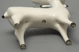 Авторская статуэтка, подставка для ювелирных украшений «Благородный олень», скульптор Солодков Л. С., ЗиК Конаково, 1970-е