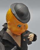 Старинная заводная, механическая игрушка «Пьющий Сэм алкоголик», пластмасса, металл, ткань, компания ALPS, Япония, 1950-60 гг.