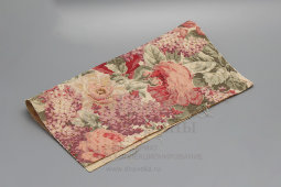 Образец, отрез старинной ткани «Букет с сиренью», Трёхгорная мануфактура, г. Москва, 1-я четв. 20 в.