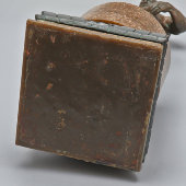 Винтажная бронзовая скульптура борца, спортсмена на постаменте, СССР, 1970-80 гг.