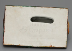 Старинная фарфоровая статуэтка «Лев», частный завод Гжели, 19 в.