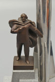 Советский сувенир, копия памятника в Калуге «Циолковский. 1857 – 1935», металл, СССР, 1960-е