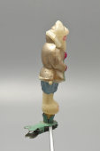 Советская ёлочная игрушка на прищепке «Охотник», персонаж сказки «Серая шейка», Артель ОПТИК, Москва, 1950-60 гг.