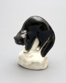 Фарфоровая фигурка «Черный кот», фарфор, ЛФЗ, 1930-е