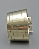 Старинная сахарница с крышкой, икорница «Кадка», белый металл, компания Kirby Beard & Co., Великобритания, нач. 20 в.