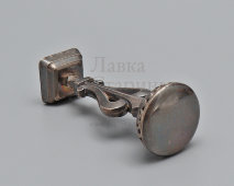 Старинная личная печать в неоклассическом стиле, белый металл, Европа, кон. 19, нач. 20 вв.