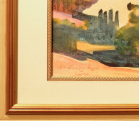 Картина «Пейзаж. Вид из окна поезда», художник Сарьян М. С., бумага, акварель, СССР, 1961 г.
