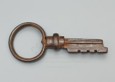 Старинный амбарный ключ (12,9 см), железо, ковка, Россия, 19 в.