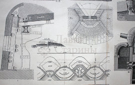 Старинная гравюра «Береговые укрепления»