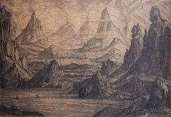 Авторская литография «Атлантида» Из альбома «Богаевский К. Автолитографии. 20 рисунков, исполненных на камне автором».