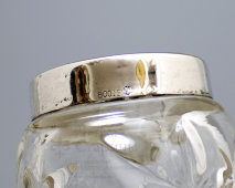 Пара вазочек с ободком из серебра 800-й пробы, стекло, Европа, 1-я половина 20 века