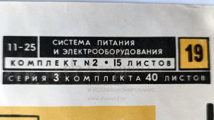 Учебный плакат «Источники тока» из серии «Система питания и оборудования автомобиля», худ. Добровольский В. Н., изд-во ДОСААФ СССР, Одесса, 1979 г.