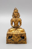Древняя бронзовая статуэтка буддийского божества, Китай, 19 в.
