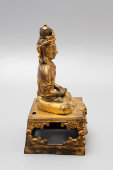Древняя бронзовая статуэтка буддийского божества, Китай, 19 в.