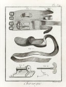Гравюра «Хирургия. Старинные медицинские приспособления», Франция, 18 в.