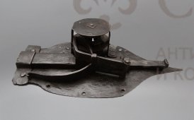 Замок накладной с клеймом мастера, Россия, конец 19, начало 20 века, железо, ковка.