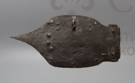 Замок накладной с клеймом мастера, Россия, конец 19, начало 20 века, железо, ковка.