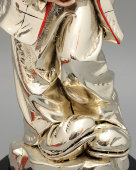 Скульптура «Клоун с сердцем и цветами», стерлинговое серебро 925 пр., эмаль, Hazorfim, Израиль, 2-я пол. 20 в.