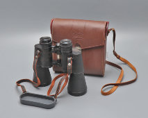 Старинный панорамный бинокль Biemann Handy-Look Adlersicht в кожаном футляре, Panorama glas 10х50, Швейцария, 2-я пол. 20 в.