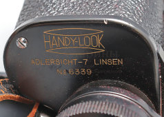 Старинный панорамный бинокль Biemann Handy-Look Adlersicht в кожаном футляре, Panorama glas 10х50, Швейцария, 2-я пол. 20 в.