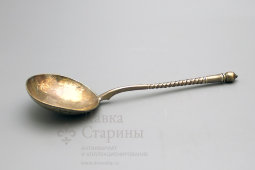 Серебряная ложка с орнаментом, 84 проба, Россия, 1890 год