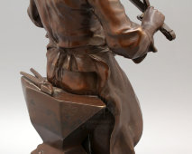 Антикварная скульптура «Оружейный мастер», бронза, Европа, кон. 19, нач. 20 в.