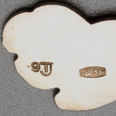 Сувенирная подвеска «Олимпийский мишка», официальная символика​ Олимпиады-80, СССР, 1980 г., серебро 916 пробы