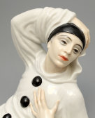 Статуэтка «Пьеретта», скульптор Константин Холзер Дефанти, мануфактура Розенталь, Германия, до 1953 г.