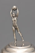 Советский спортивный кубок «Женский волейбол», серебро 875 пр., СССР, 1950-е
