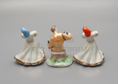 Комплект статуэток «Русский перепляс», скульптор Бржезицкая А. Д., фарфор, Дулево, 1969 г.