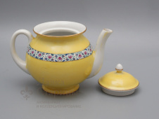 Чайник с цветочным орнаментом, ЛФЗ