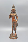 Статуэтка индуистского божества «Андаль​», латунь, Индия, 1970-е
